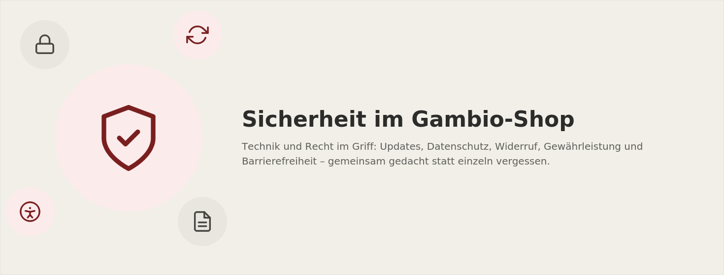Sicherheit im gambio-Shop