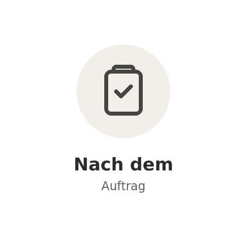 Nach dem Auftrag