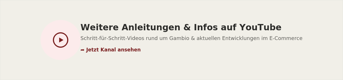 Mehr Anleitung bei YouTube