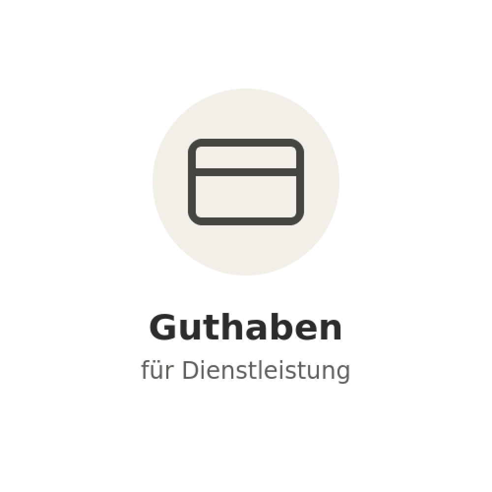 Guthaben für Dienstleistung